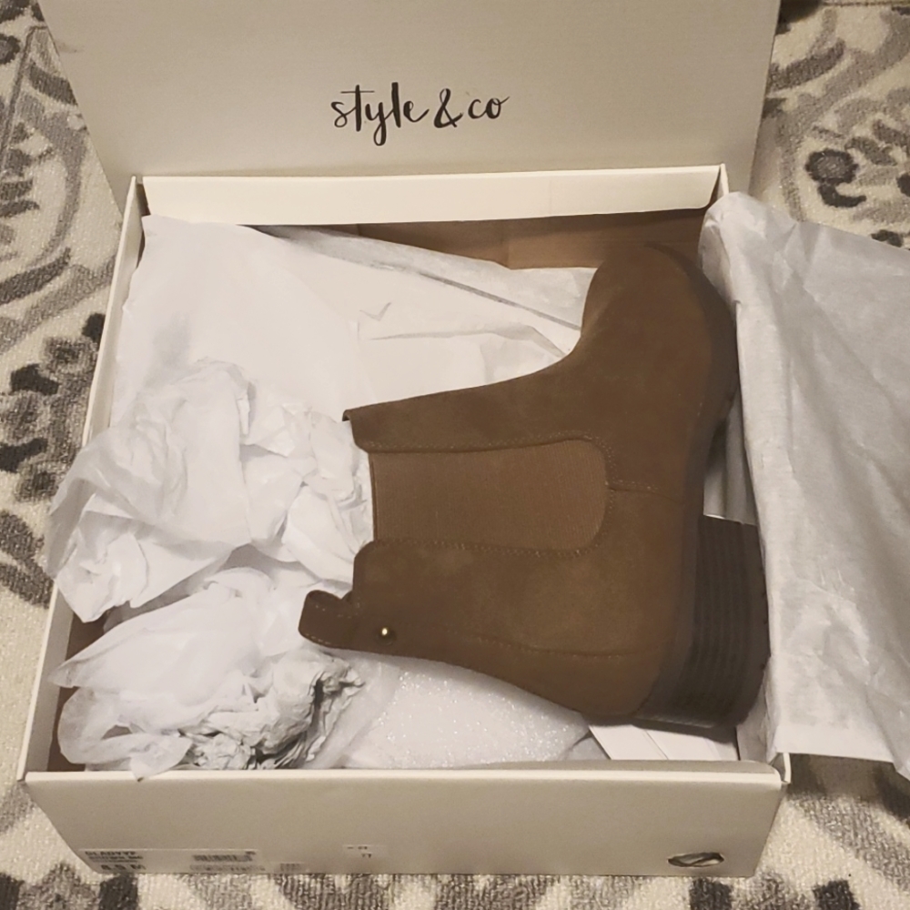 Style & Co Suede Timber Brown Boots